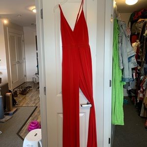 Red jumpsuit